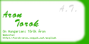 aron torok business card